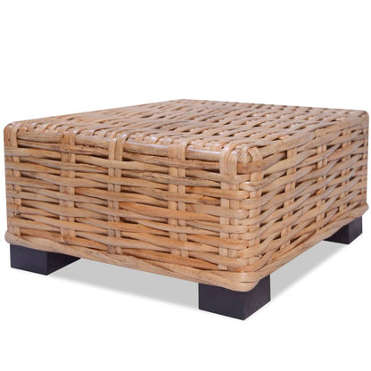 Coffee Table Natural Rattan 45X45X30 Cm