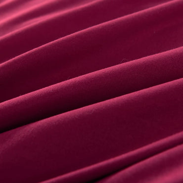 Duvet Cover Set Burgundy 155X220/80X80 Cm