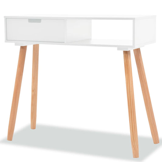 Console Table Solid Pinewood 80X30X72 Cm White