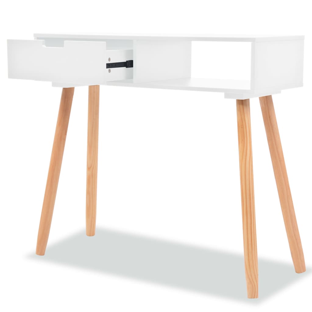 Console Table Solid Pinewood 80X30X72 Cm White