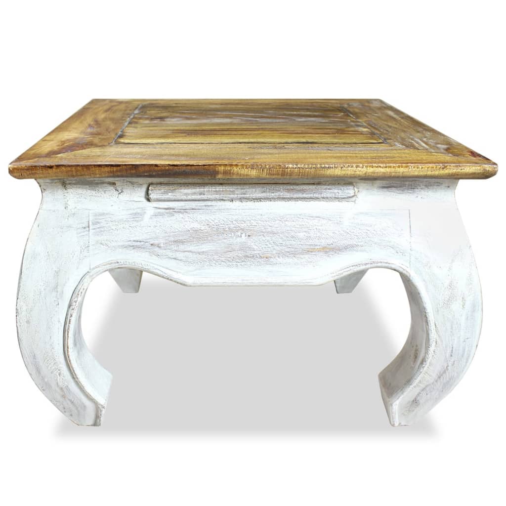 Side Table Solid Reclaimed Wood 50X50X35 Cm