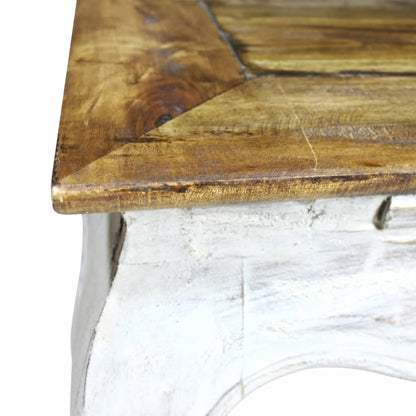 Side Table Solid Reclaimed Wood 50X50X35 Cm