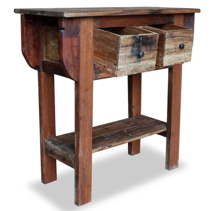 Console Table Solid Reclaimed Wood 80X35X80 Cm