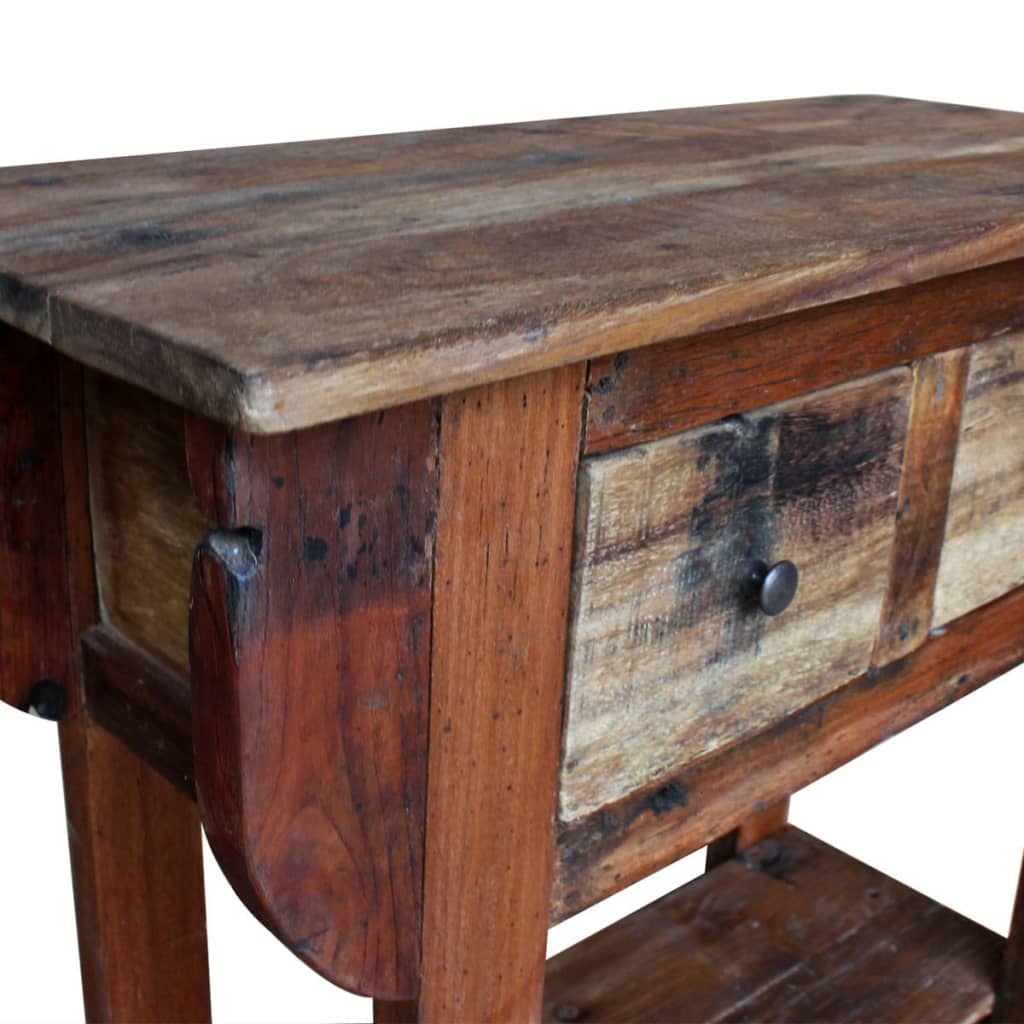 Console Table Solid Reclaimed Wood 80X35X80 Cm