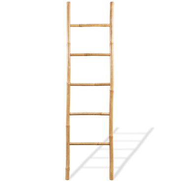 Towel Ladder With 5 Rungs Bamboo 150 Cm