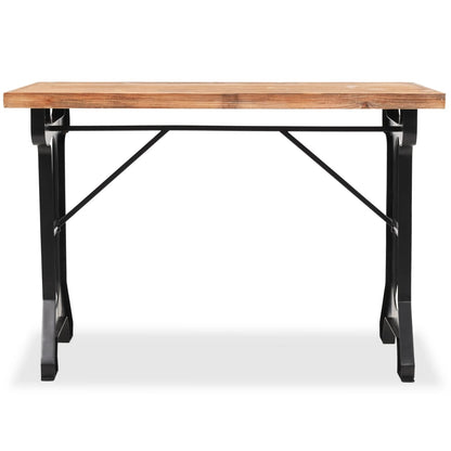 Dining Table Solid Fir Wood Top 122X65X82 Cm