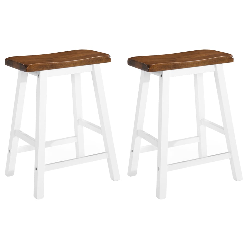 Bar Stools 2 Pcs Solid Wood