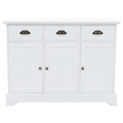 Sideboard With 3 Doors Mdf And Pinewood 105X35X77.5 Cm