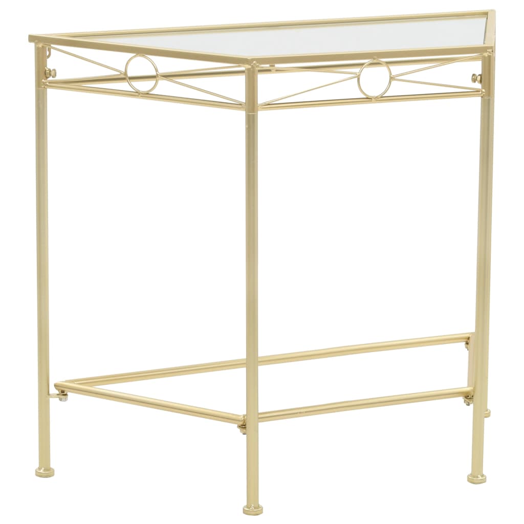 Side Table Vintage Style Metal 87X34X73 Cm Gold