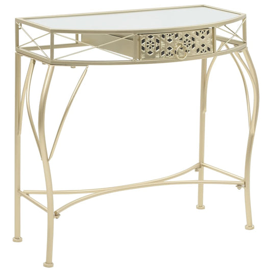 Side Table French Style Metal 82X39X76 Cm Gold