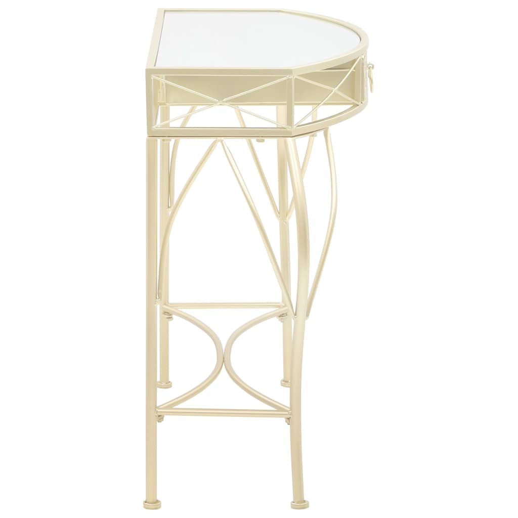 Side Table French Style Metal 82X39X76 Cm Gold