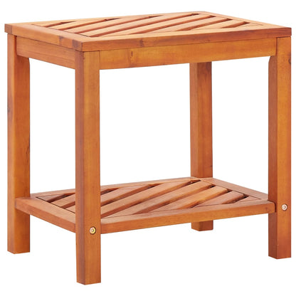 Side Table Solid Acacia Wood 45X33X45 Cm