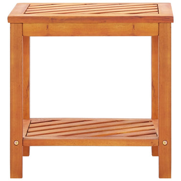 Side Table Solid Acacia Wood 45X33X45 Cm