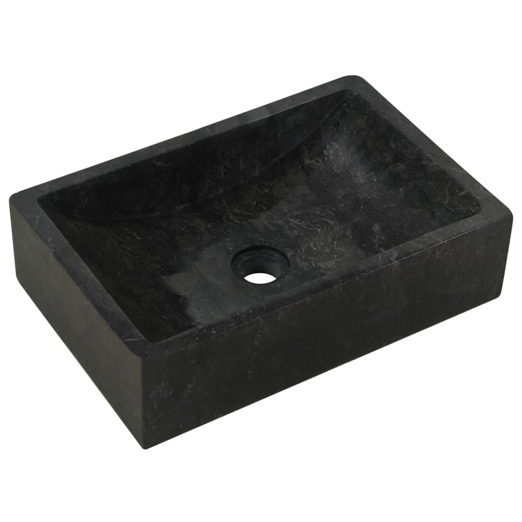 Sink 45X30X12 Cm Marble High Gloss Black