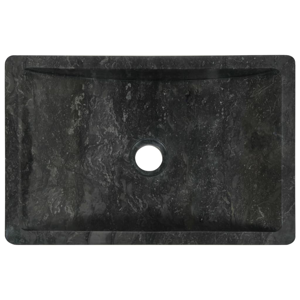 Sink 45X30X12 Cm Marble High Gloss Black