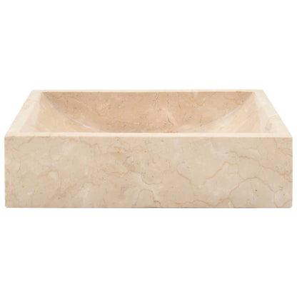 Sink 45X30X12 Cm Marble High Gloss Cream