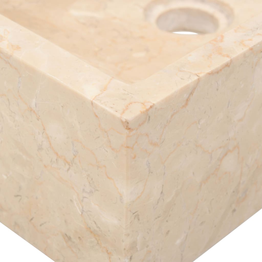 Sink 45X30X12 Cm Marble High Gloss Cream