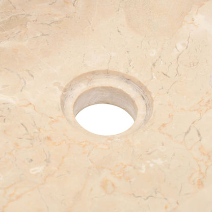 Sink 45X30X12 Cm Marble High Gloss Cream