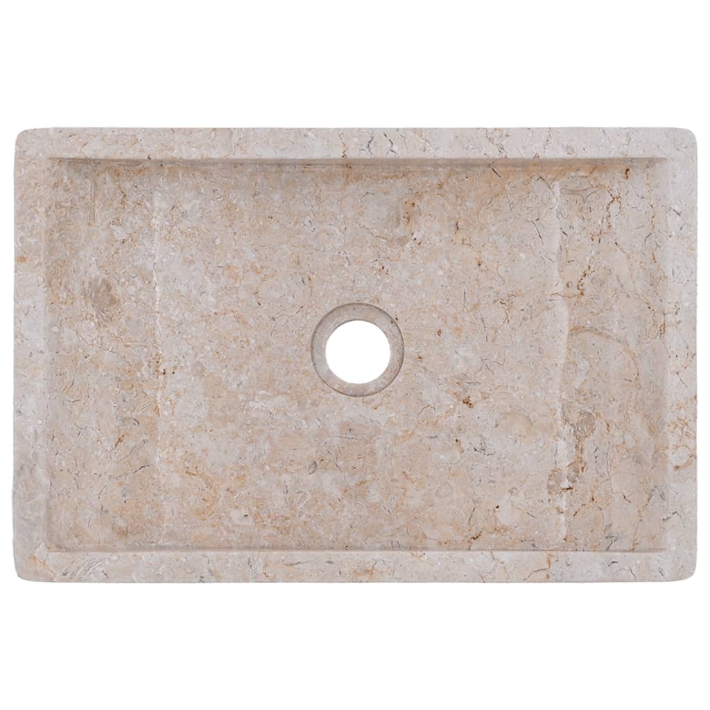 Sink 45X30X12 Cm Marble High Gloss Cream