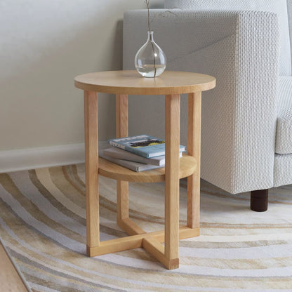 Side Table 40X50 Cm Solid Oak Wood