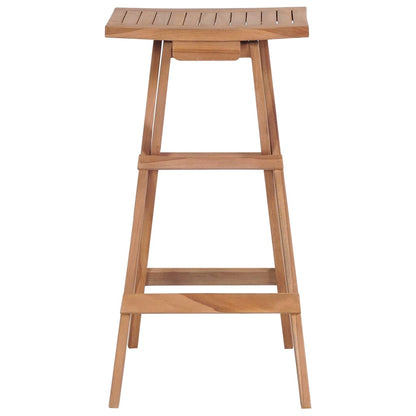 Folding Bar Stools 4 Pcs Solid Teak Wood