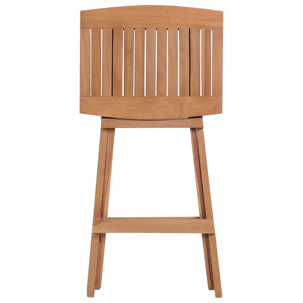 Folding Bar Stools 4 Pcs Solid Teak Wood