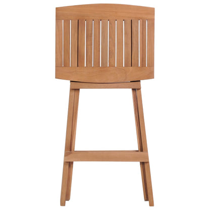 Folding Bar Stools 4 Pcs Solid Teak Wood