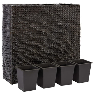 Garden Raised Bed With 4 Pots Water Hyacinth Black