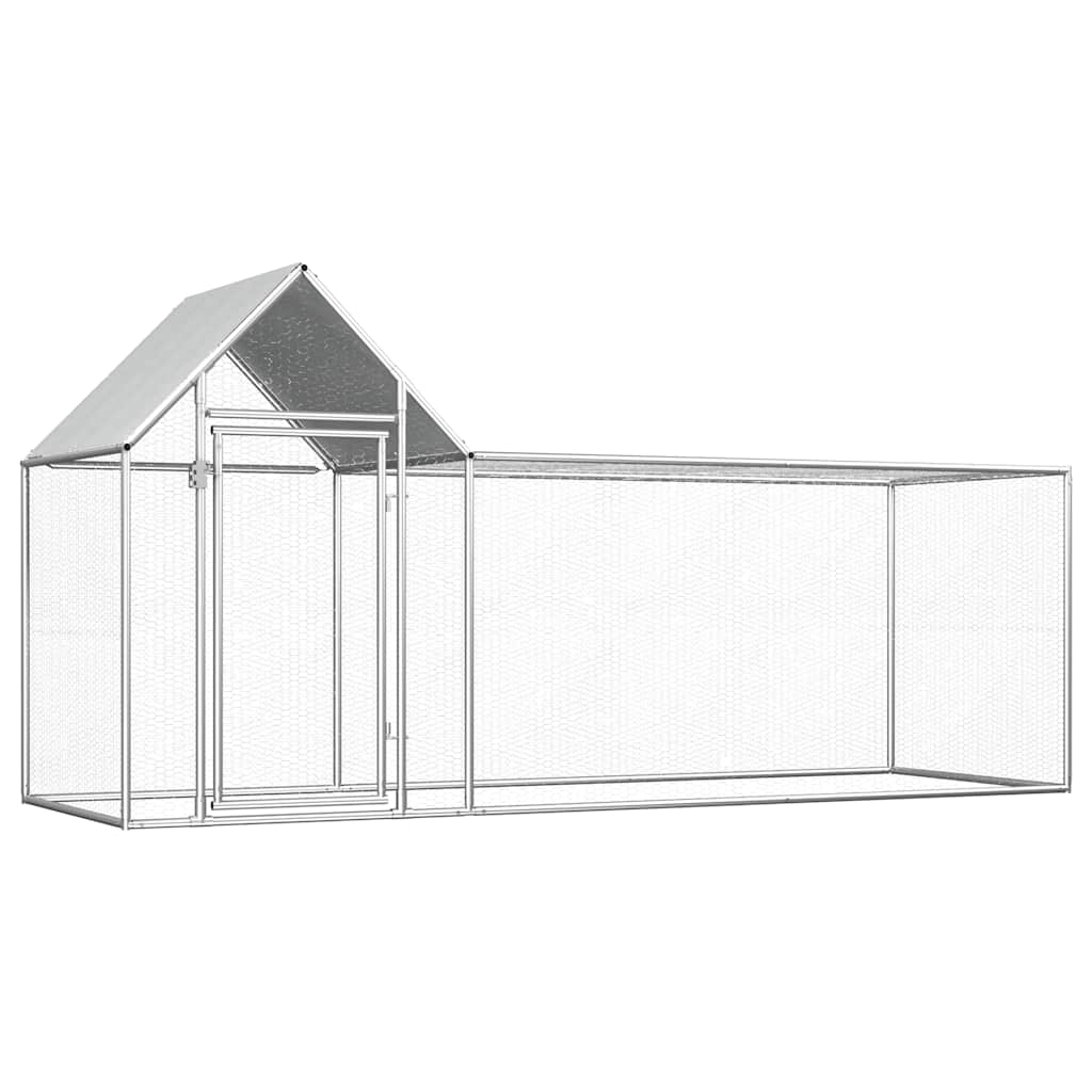 Chicken Coop 3X1X1.5 M Galvanised Steel