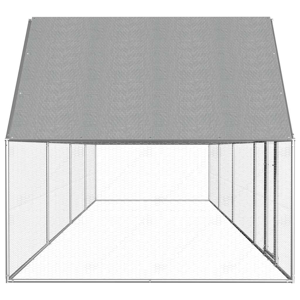 Chicken Coop 8X2X2 M Galvanised Steel