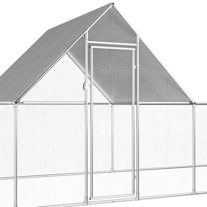 Chicken Coop 14X2X2 M Galvanised Steel