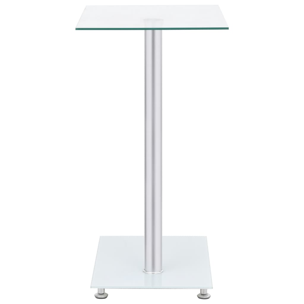 U-Shaped Side Table Transparent 45X30X58 Cm Tempered Glass