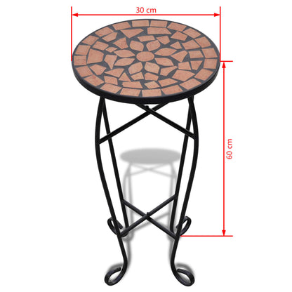 Mosaic Side Table Plant Table Terracotta