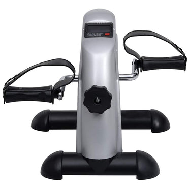 Silver Mini Exercise Bike With Plastic Flywheel