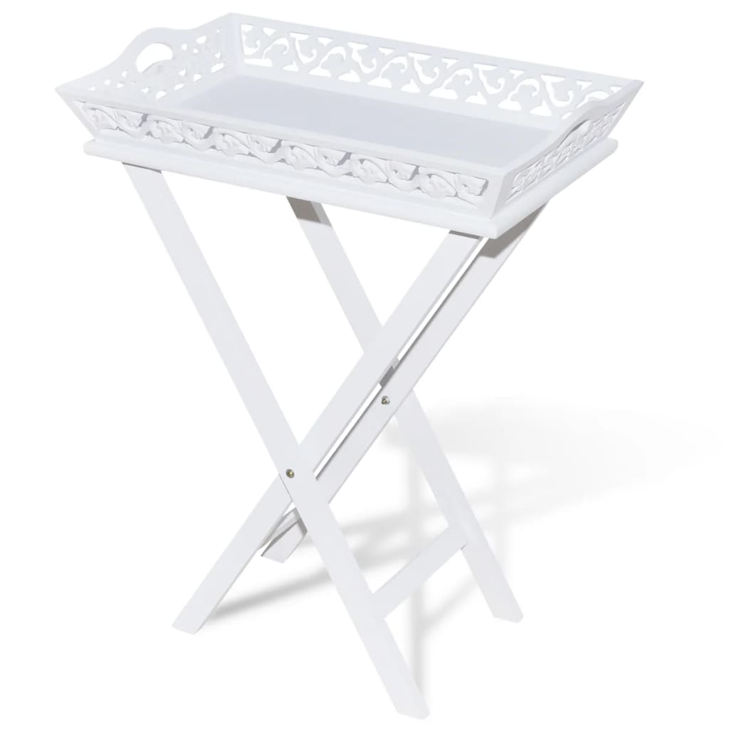 Side Table With Tray White