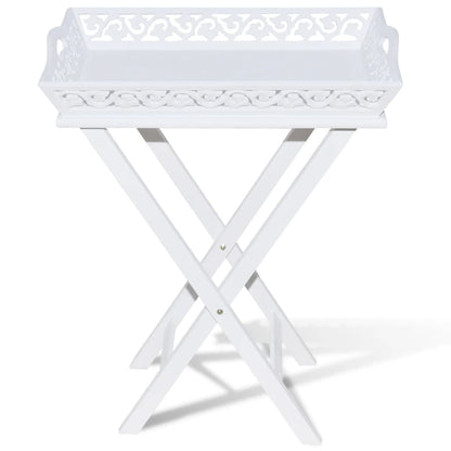 Side Table With Tray White