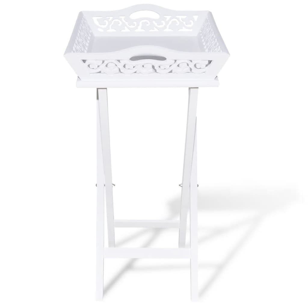 Side Table With Tray White