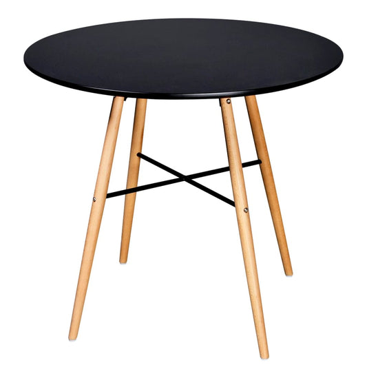 Dining Table Mdf Round Black