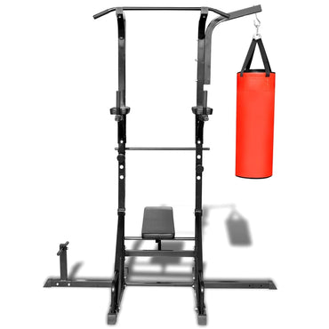 Power Tower With Sit-Up Bench And Boxing Bag