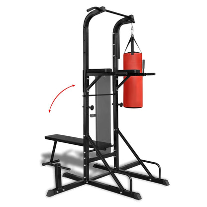 Power Tower With Sit-Up Bench And Boxing Bag