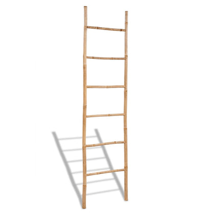 Bamboo Towel Ladder With 6 Rungs