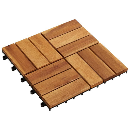 10 Pcs Acacia Decking Tiles 30 X 30 Cm