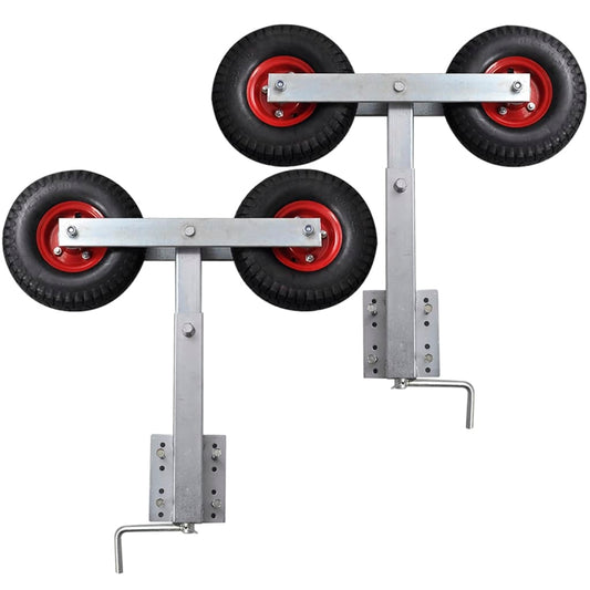 Boat Trailer Double Wheel Bow Support Set Of 2 59 - 84 Cm