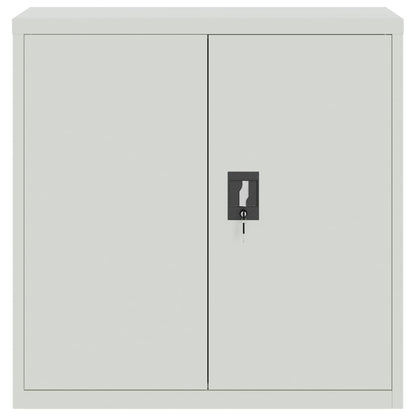 Office Cabinet With 2 Doors Grey 90 Cm Steel