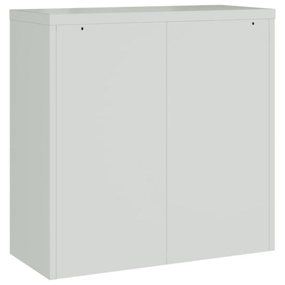 Office Cabinet With 2 Doors Grey 90 Cm Steel