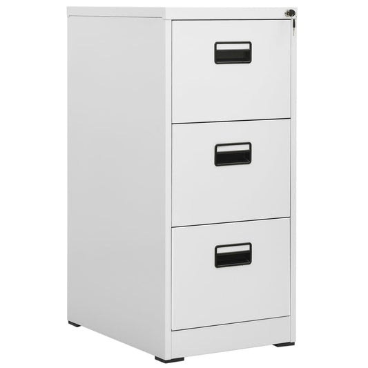 Filing Cabinet Light Grey 46X62X102.5 Cm Steel