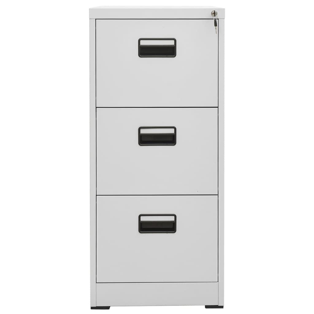 Filing Cabinet Light Grey 46X62X102.5 Cm Steel