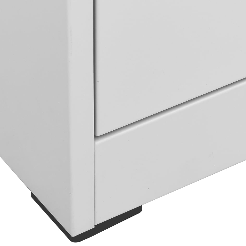 Filing Cabinet Light Grey 46X62X102.5 Cm Steel