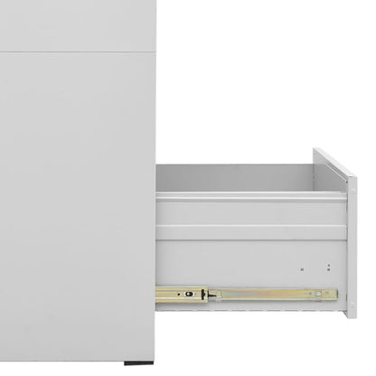 Filing Cabinet Light Grey 46X62X102.5 Cm Steel