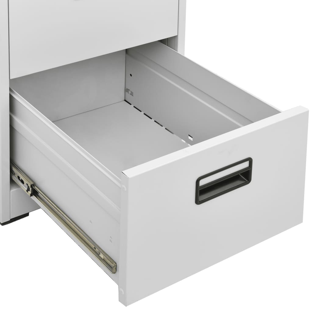 Filing Cabinet Light Grey 46X62X102.5 Cm Steel